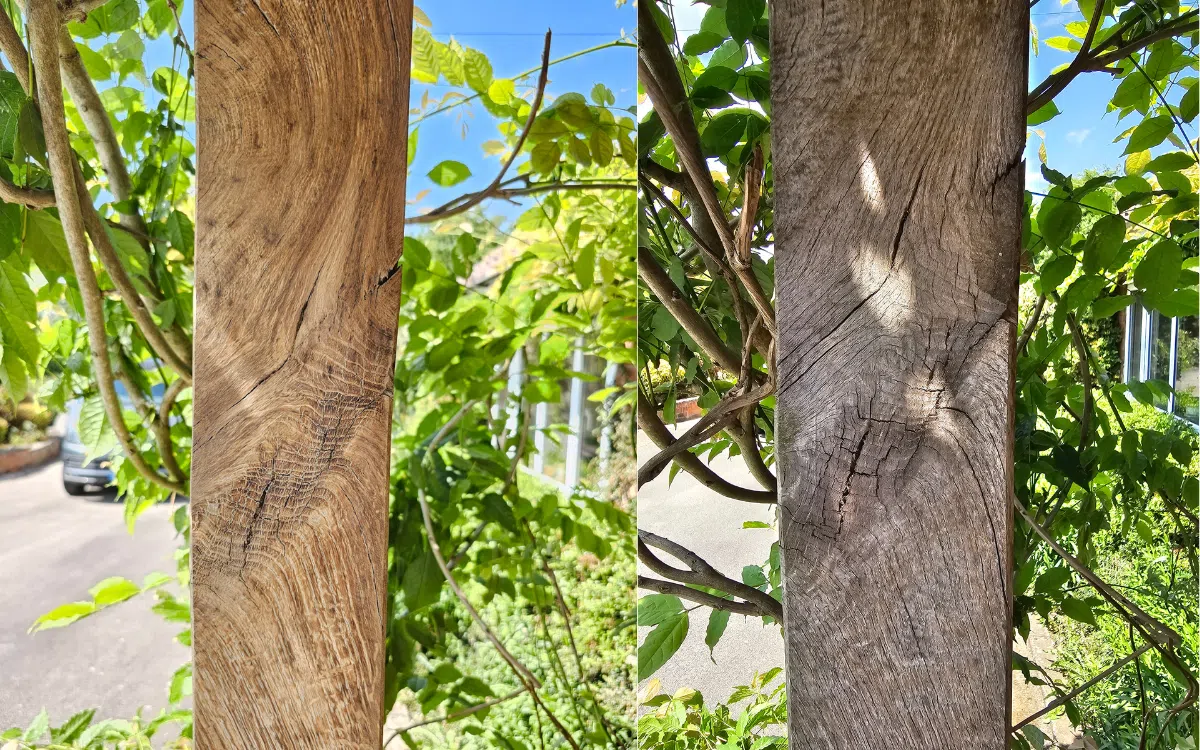Specialist restoring timber affected by prolonged weather exposure